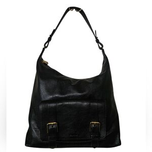 Fossil Cleo Black Leather Hobo Shoulder Bag